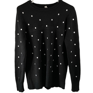 Black Polka Dot Sweater